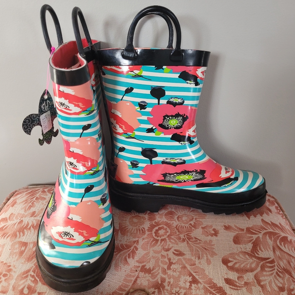 Blazin Roxx Rubber Boots ~ Girls Small 12/13
